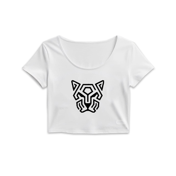 White Leopard Crop Top
